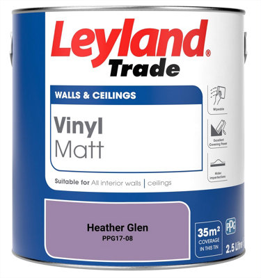 Leyland Trade Vinyl Matt Walls & Ceilings Emulsion Paint Heather Glen ...