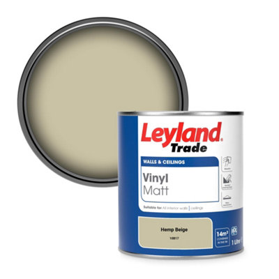 Leyland Trade Vinyl Matt Walls & Ceilings Emulsion Paint Hemp Beige (10B17) 1L