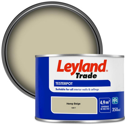 Leyland Trade Vinyl Matt Walls & Ceilings Emulsion Paint Hemp Beige (10B17) 350ml Tester