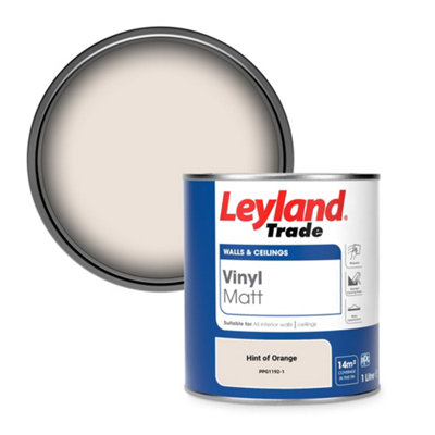 Leyland Trade Vinyl Matt Walls & Ceilings Emulsion Paint Hint of Orange (PPG1192-1) 1L