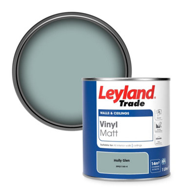 Leyland Trade Vinyl Matt Walls & Ceilings Emulsion Paint Holly Glen (PPG1144-4) 1L