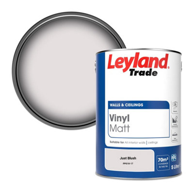 Leyland Trade Vinyl Matt Walls & Ceilings Emulsion Paint Just Blush (PPG18-17) 5L