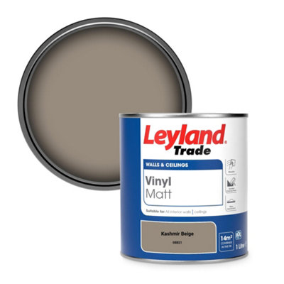 Leyland Trade Vinyl Matt Walls & Ceilings Emulsion Paint Kashmir Beige (08B21) 1L