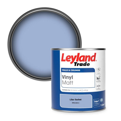 Leyland Trade Vinyl Matt Walls & Ceilings Emulsion Paint Lilac Sachet (PPG1245-4) 1L