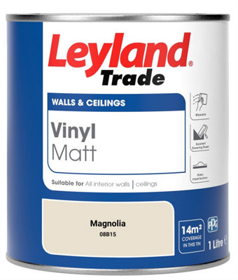 Leyland Trade Vinyl Matt Walls & Ceilings Emulsion Paint Magnolia ...