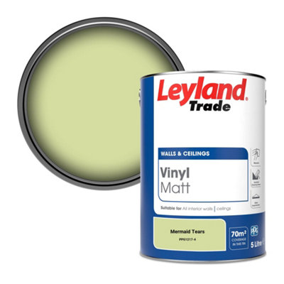 Leyland Trade Vinyl Matt Walls & Ceilings Emulsion Paint Mermaid Tears (PPG1217-4) 5L