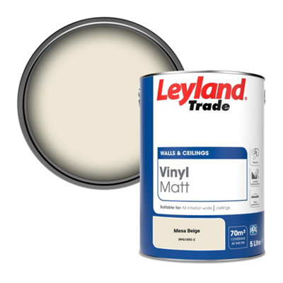 Leyland Trade Vinyl Matt Walls & Ceilings Emulsion Paint Mesa Beige (PPG1092-2) 5L