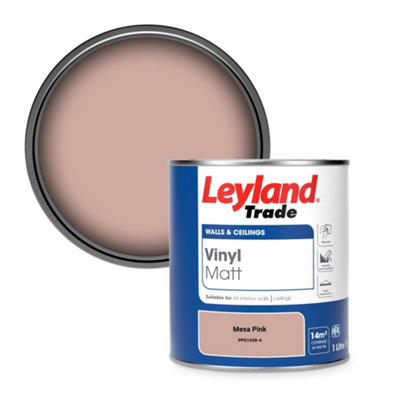 Leyland Trade Vinyl Matt Walls & Ceilings Emulsion Paint Mesa Pink (PPG1058-4) 1L
