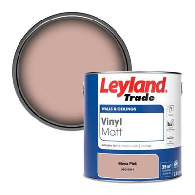 Leyland Trade Vinyl Matt Walls & Ceilings Emulsion Paint Mesa Pink (PPG1058-4) 2.5L