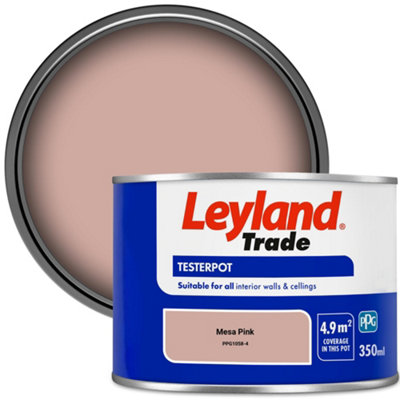 Leyland Trade Vinyl Matt Walls & Ceilings Emulsion Paint Mesa Pink (PPG1058-4) 350ml Tester