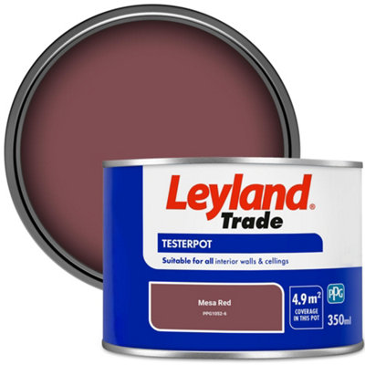 Leyland Trade Vinyl Matt Walls & Ceilings Emulsion Paint Mesa Red (PPG1052-6) 350ml Tester