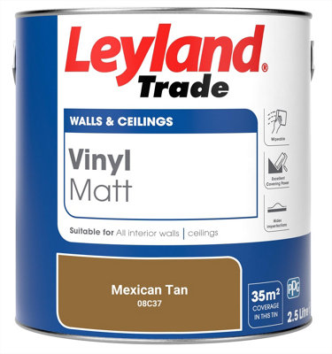 Leyland Trade Vinyl Matt Walls & Ceilings Emulsion Paint Mexican Tan ...