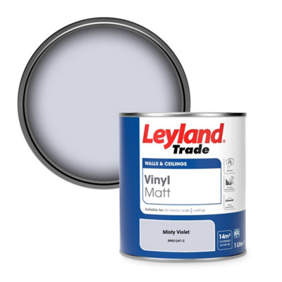 Leyland Trade Vinyl Matt Walls & Ceilings Emulsion Paint Misty Violet (PPG1247-3) 1L