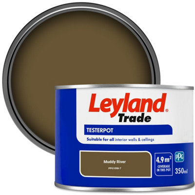 Leyland Trade Vinyl Matt Walls & Ceilings Emulsion Paint Muddy River (PPG1098-7) 350ml Tester