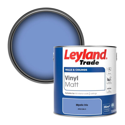Leyland Trade Vinyl Matt Walls & Ceilings Emulsion Paint Mystic Iris (PPG1246-5) 2.5L