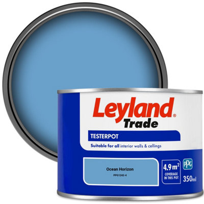 Leyland Trade Vinyl Matt Walls & Ceilings Emulsion Paint Ocean Horizon (PPG1242-4) 350ml Tester