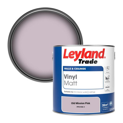 Leyland Trade Vinyl Matt Walls & Ceilings Emulsion Paint Old Mission Pink (PPG1046-3) 2.5L