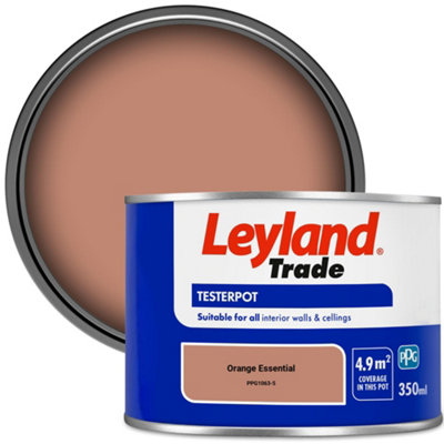 Leyland Trade Vinyl Matt Walls & Ceilings Emulsion Paint Orange Essential (PPG1063-5) 350ml Tester