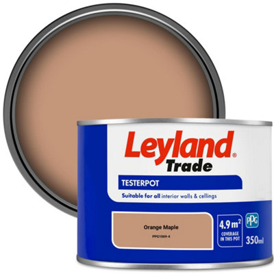 Leyland Trade Vinyl Matt Walls & Ceilings Emulsion Paint Orange Maple (PPG1069-4) 350ml Tester