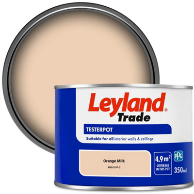 Leyland Trade Vinyl Matt Walls & Ceilings Emulsion Paint Orange Milk (PPG1197-3) 350ml Tester
