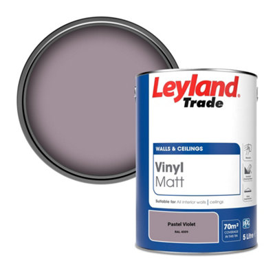 Leyland Trade Vinyl Matt Walls & Ceilings Emulsion Paint Pastel Violet (RAL 4009) 5L