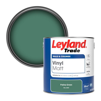 Leyland Trade Vinyl Matt Walls & Ceilings Emulsion Paint Patina Green (RAL 6000) 2.5L