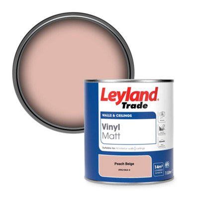 Leyland Trade Vinyl Matt Walls & Ceilings Emulsion Paint Peach Beige (PPG1064-4) 1L