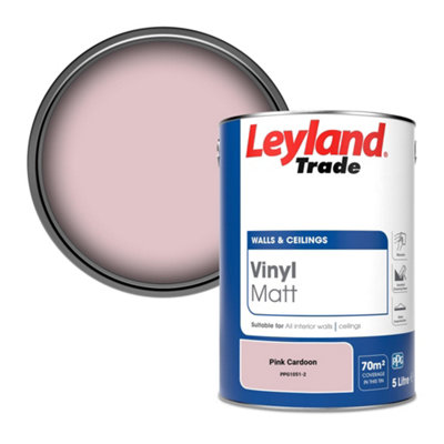 Leyland Trade Vinyl Matt Walls & Ceilings Emulsion Paint Pink Cardoon (PPG1051-2) 5L
