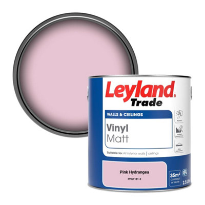 Leyland Trade Vinyl Matt Walls & Ceilings Emulsion Paint Pink Hydrangea (PPG1181-3) 2.5L