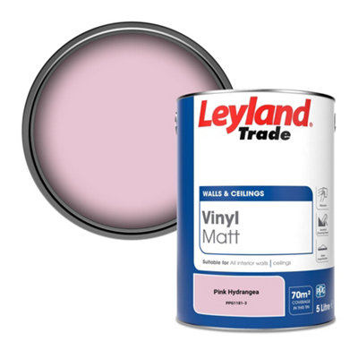 Leyland Trade Vinyl Matt Walls & Ceilings Emulsion Paint Pink Hydrangea (PPG1181-3) 5L