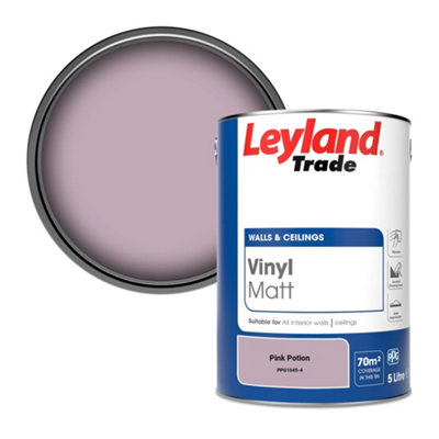 Leyland Trade Vinyl Matt Walls & Ceilings Emulsion Paint Pink Potion (PPG1045-4) 5L