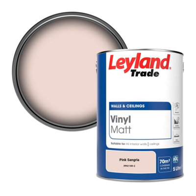 Leyland Trade Vinyl Matt Walls & Ceilings Emulsion Paint Pink Sangria (PPG1189-2) 5L