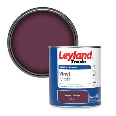 Leyland Trade Vinyl Matt Walls & Ceilings Emulsion Paint Purple Cabbage (PPG18-24) 1L