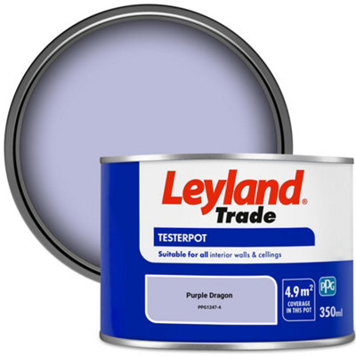 Leyland Trade Vinyl Matt Walls & Ceilings Emulsion Paint Purple Dragon (PPG1247-4) 350ml Tester