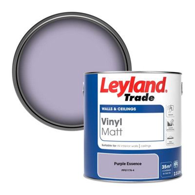 Leyland Trade Vinyl Matt Walls & Ceilings Emulsion Paint Purple Essence (PPG1176-4) 2.5L
