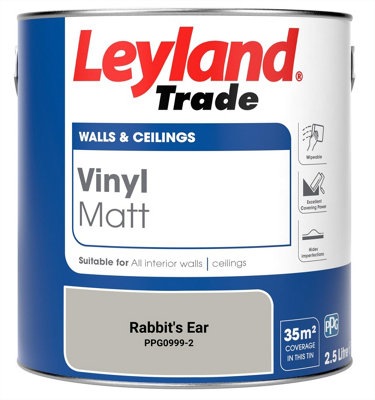 Leyland Trade Vinyl Matt Walls & Ceilings Emulsion Paint Rabbit's Ear ...