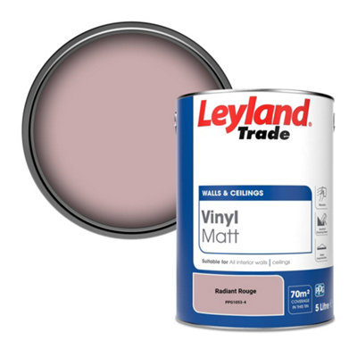 Leyland Trade Vinyl Matt Walls & Ceilings Emulsion Paint Radiant Rouge (PPG1053-4) 5L