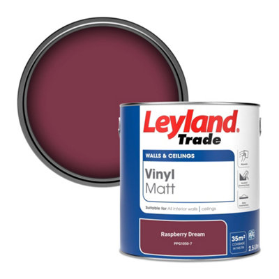 Leyland Trade Vinyl Matt Walls & Ceilings Emulsion Paint Raspberry ...