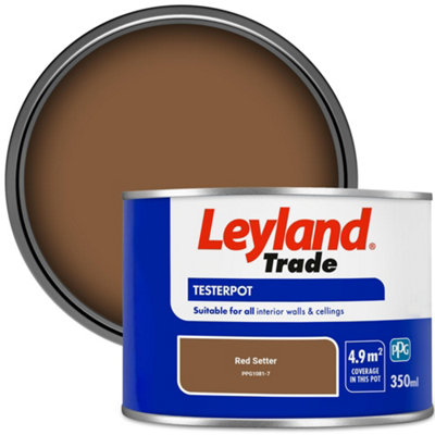 Leyland Trade Vinyl Matt Walls & Ceilings Emulsion Paint Red Setter (PPG1081-7) 350ml Tester