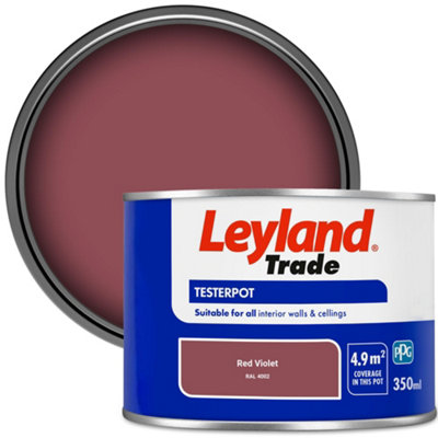 Leyland Trade Vinyl Matt Walls & Ceilings Emulsion Paint Red Violet (RAL 4002) 350ml Tester