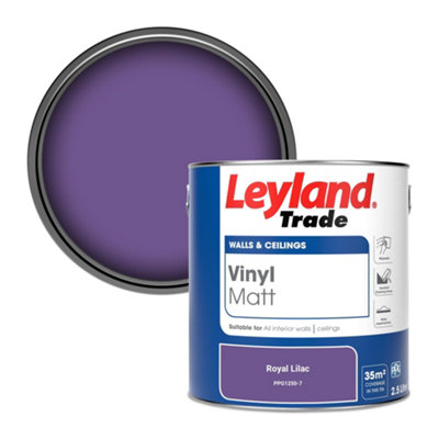 Leyland Trade Vinyl Matt Walls & Ceilings Emulsion Paint Royal Lilac (PPG1250-7) 2.5L