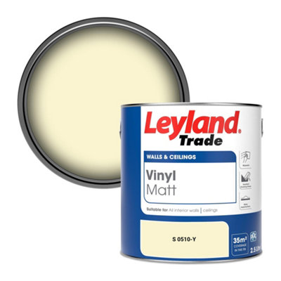 Leyland Trade Vinyl Matt Walls & Ceilings Emulsion Paint (S 0510-Y) 2.5L