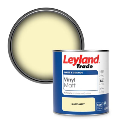 Leyland Trade Vinyl Matt Walls & Ceilings Emulsion Paint (S 0515-G90Y) 1L