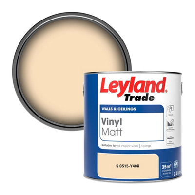 Leyland Trade Vinyl Matt Walls & Ceilings Emulsion Paint (S 0515-Y40R) 2.5L