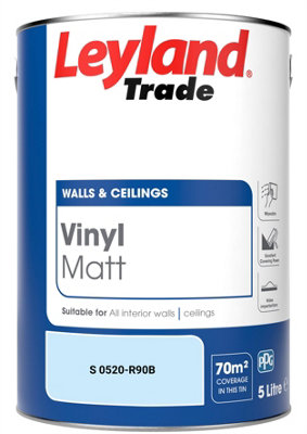 Leyland Trade Vinyl Matt Walls & Ceilings Emulsion Paint (S 0520-R90B) 5L