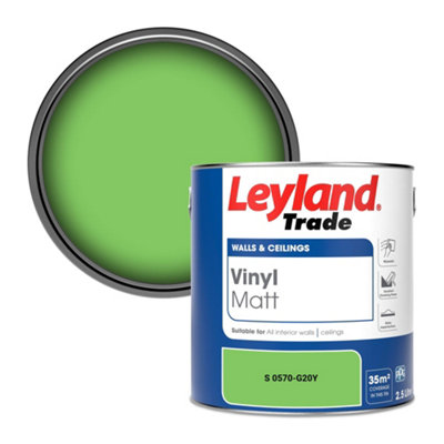 Leyland Trade Vinyl Matt Walls & Ceilings Emulsion Paint (S 0570-G20Y) 2.5L
