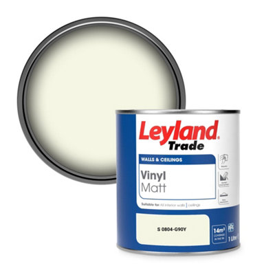 Leyland Trade Vinyl Matt Walls & Ceilings Emulsion Paint (S 0804-G90Y) 1L
