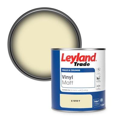 Leyland Trade Vinyl Matt Walls & Ceilings Emulsion Paint (S 1010-Y) 1L