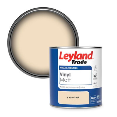 Leyland Trade Vinyl Matt Walls & Ceilings Emulsion Paint (S 1010-Y40R) 1L