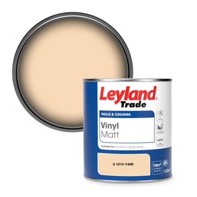Leyland Trade Vinyl Matt Walls & Ceilings Emulsion Paint (S 1015-Y40R) 1L